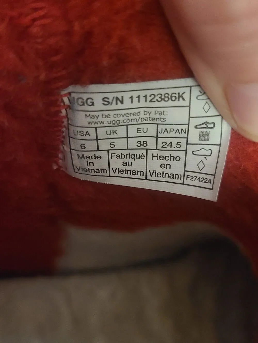 UGG Women's Classic Clear Mini Boots in  Red Samba Size 6